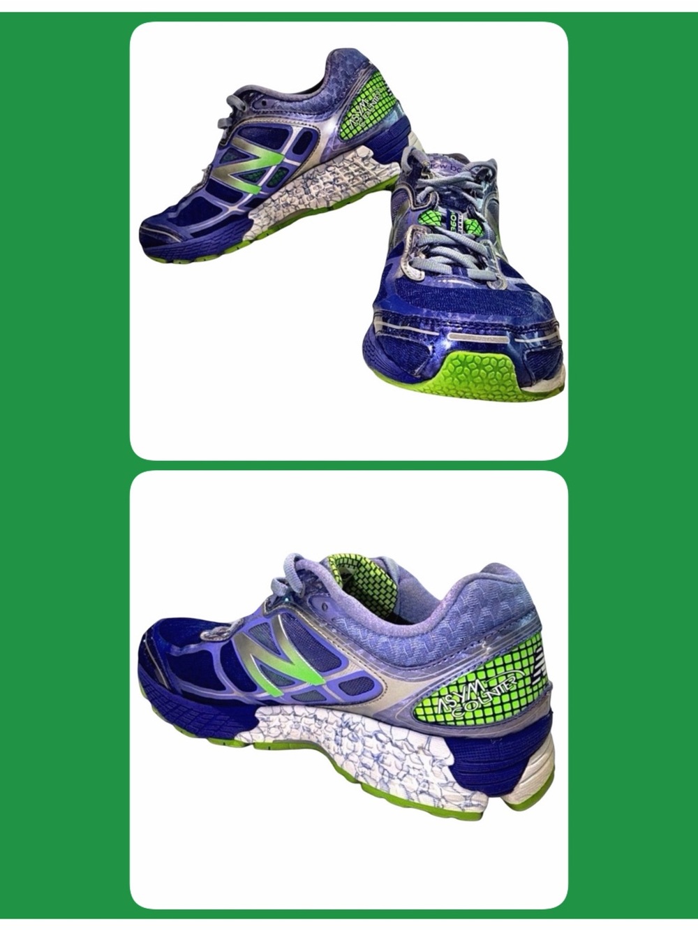 New Balance 860 Women's Stability Running Sneakers | Blue & Neon Green | 9.5